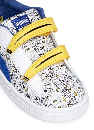 Detail View - Click To Enlarge - PUMA - x Minions® 'Basket V' leather toddler sneakers