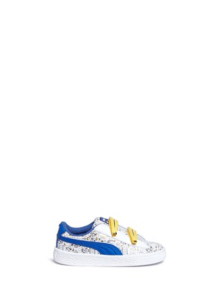 Main View - Click To Enlarge - PUMA - x Minions® 'Basket V' leather toddler sneakers