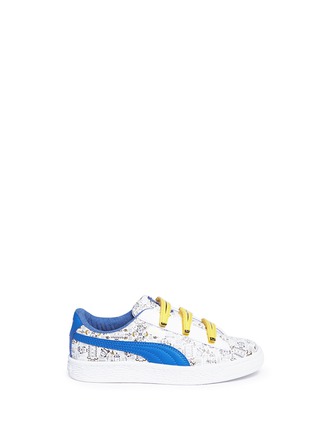 Main View - Click To Enlarge - PUMA - x Minions® 'Basket V' leather kids sneakers