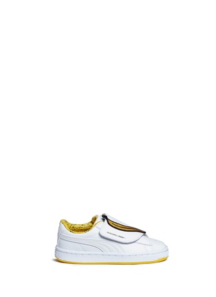 Main View - Click To Enlarge - PUMA - x Minions® 'Basket Wrap Statement' leather toddler sneakers