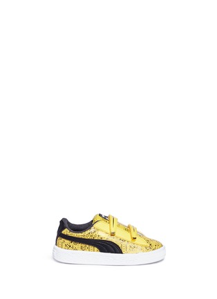 Main View - Click To Enlarge - PUMA - x Minions® 'Basket V' leather toddler sneakers