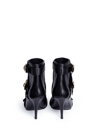 Back View - Click To Enlarge - STELLA LUNA - 'Double-Ring 3' leather ankle boots