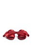 Front View - Click To Enlarge - STELLA LUNA - Origami bow satin slide sandals