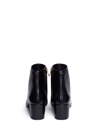 Back View - Click To Enlarge - STELLA LUNA - 'Stella' turnlock zip pull leather ankle boots