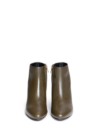 Front View - Click To Enlarge - STELLA LUNA - 'Stella' turnlock zip pull leather ankle boots