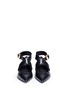 Front View - Click To Enlarge - STELLA LUNA - 'Double Ring' turnlock bar cross strap leather flats