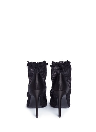 Back View - Click To Enlarge - STELLA LUNA - Lace and satin bootie pumps