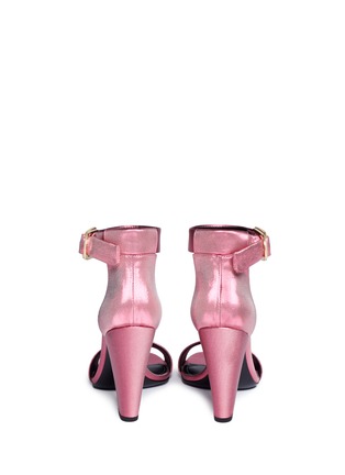 Back View - Click To Enlarge - STELLA LUNA - 'Summer Evening' buckled lamé sandals