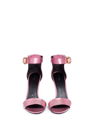 Front View - Click To Enlarge - STELLA LUNA - 'Summer Evening' buckled lamé sandals
