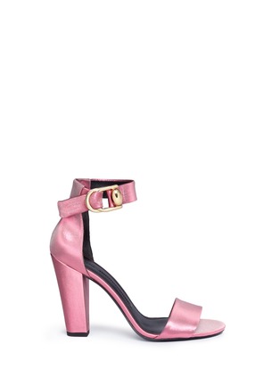 Main View - Click To Enlarge - STELLA LUNA - 'Summer Evening' buckled lamé sandals