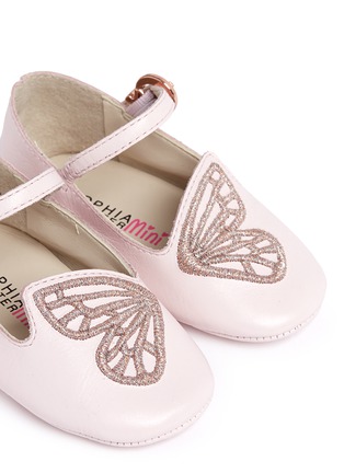 Detail View - Click To Enlarge - SOPHIA WEBSTER - 'Bibi Butterfly Mini' embroidered infant Mary Jane flats