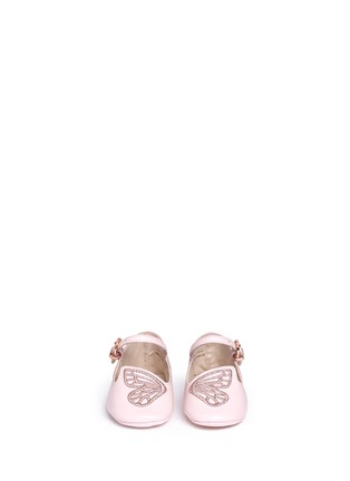 Figure View - Click To Enlarge - SOPHIA WEBSTER - 'Bibi Butterfly Mini' embroidered infant Mary Jane flats