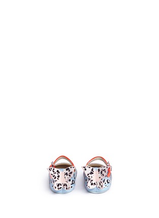 Back View - Click To Enlarge - SOPHIA WEBSTER - 'Chiara Mini' glitter leopard print butterfly appliqué infant flats