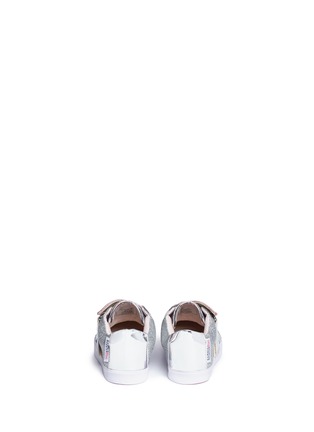 Back View - Click To Enlarge - SOPHIA WEBSTER - 'Bibi Low Top Mini' butterfly embroidered glitter toddler sneakers