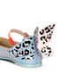 Detail View - Click To Enlarge - SOPHIA WEBSTER - 'Chiara Leopard Mini' butterfly appliqué glitter toddler flats