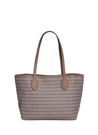 Main View - Click To Enlarge - DELAGE - 'Lulu PM' basketweave print coated canvas shopper tote