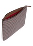 Detail View - Click To Enlarge - DELAGE - 'Pochette Plate GM' basketweave print canvas pouch