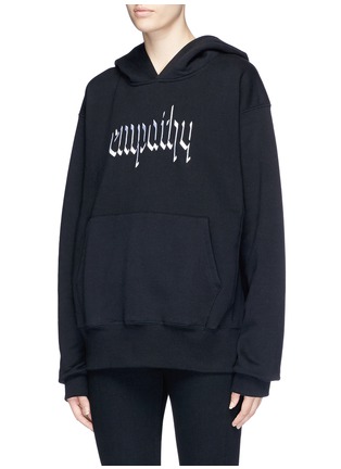 Detail View - Click To Enlarge - RESORT CORPS - 'Empathy' embroidered unisex hoodie