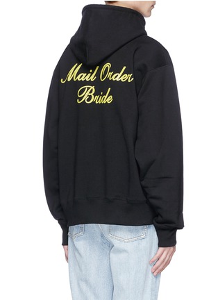 Back View - Click To Enlarge - RESORT CORPS - 'Mail Order Bride' print unisex hoodie