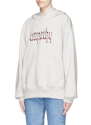 Detail View - Click To Enlarge - RESORT CORPS - 'Empathy' embroidered unisex hoodie