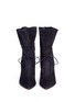 Front View - Click To Enlarge - ALEXANDER WHITE - 'Camille' serrated cuff suede boots