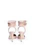 Back View - Click To Enlarge - ALEXANDER WHITE - 'Joie' ruched suede strap patent leather pumps