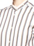 Detail View - Click To Enlarge - AALTO - Detachable collar double sleeves stripe shirt