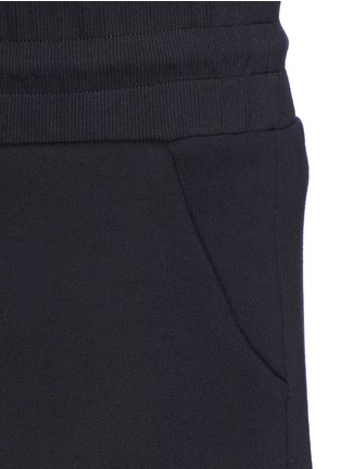 Detail View - Click To Enlarge - AALTO - Drawstring layered cotton jersey culottes