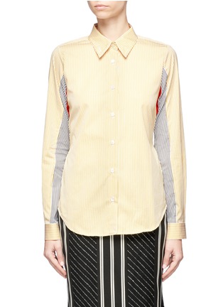 Main View - Click To Enlarge - AALTO - Panelled stripe shirt