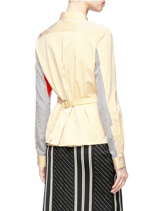 Figure View - Click To Enlarge - AALTO - Panelled stripe shirt