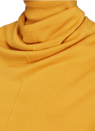 Detail View - Click To Enlarge - AALTO - Layered turtleneck Merino wool sweater