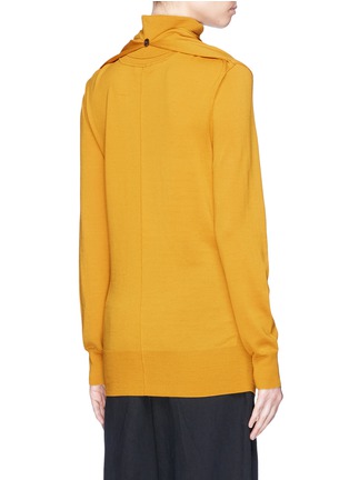 Back View - Click To Enlarge - AALTO - Layered turtleneck Merino wool sweater