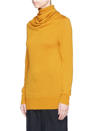Front View - Click To Enlarge - AALTO - Layered turtleneck Merino wool sweater