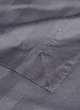 Detail View - Click To Enlarge - LANE CRAWFORD - Stripe duvet king size set – Charcoal