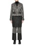 Main View - Click To Enlarge - AALTO - Belted panelled stripe wool blend trench coat