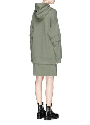 Back View - Click To Enlarge - AALTO - 'Paradise Lost' layered oversized hoodie dress