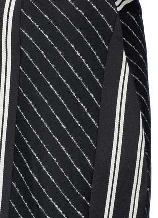 Detail View - Click To Enlarge - AALTO - Stripe wool blend melton high-low skirt
