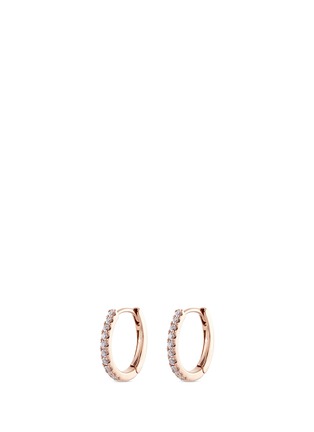 Main View - Click To Enlarge - LC COLLECTION JEWELLERY - 'Versatile' diamond 18k rose gold hoop earrings
