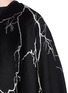 Detail View - Click To Enlarge - MARCELO BURLON - 'Telgo' lightning jacquard twill poncho