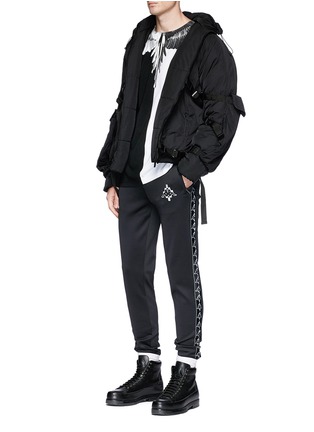 Figure View - Click To Enlarge - MARCELO BURLON - x Kappa logo embroidered track pants