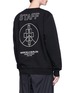 Back View - Click To Enlarge - MARCELO BURLON - 'STAFF' logo print sweatshirt
