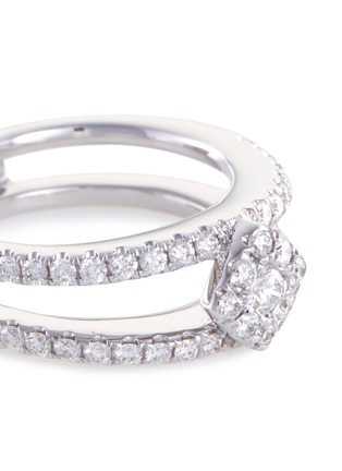 Detail View - Click To Enlarge - LC COLLECTION JEWELLERY - 'Art Deco' diamond 18k white gold ring