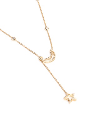 Figure View - Click To Enlarge - LC COLLECTION JEWELLERY - 'Lucky Charm' diamond 18k yellow gold moon and star necklace