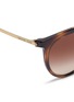 Detail View - Click To Enlarge - MICHAEL KORS - 'Ila' double bridge tortoiseshell acetate round sunglasses