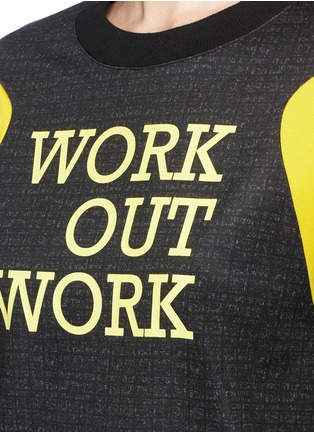 Detail View - Click To Enlarge - HELEN LEE - x The Woolmark Company 'Work Out Work' print sweatshirt