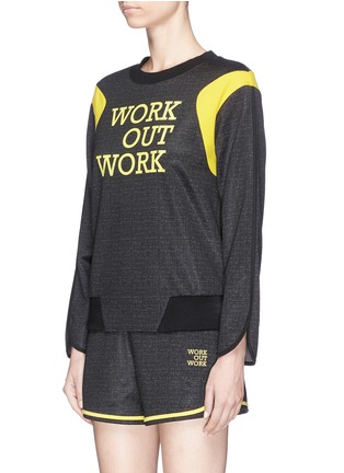 Front View - Click To Enlarge - HELEN LEE - x The Woolmark Company 'Work Out Work' print sweatshirt