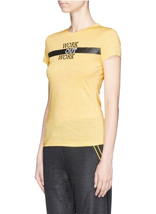 Front View - Click To Enlarge - HELEN LEE - x The Woolmark Company 'Work Out Work' print T-shirt