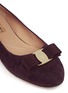 Detail View - Click To Enlarge - SALVATORE FERRAGAMO - 'Varina' bow embellished suede flats