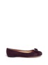 Main View - Click To Enlarge - SALVATORE FERRAGAMO - 'Varina' bow embellished suede flats