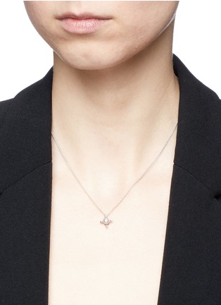 Figure View - Click To Enlarge - ASTLEY CLARKE - 'White Pearl Pluto' 14k white gold pendant necklace